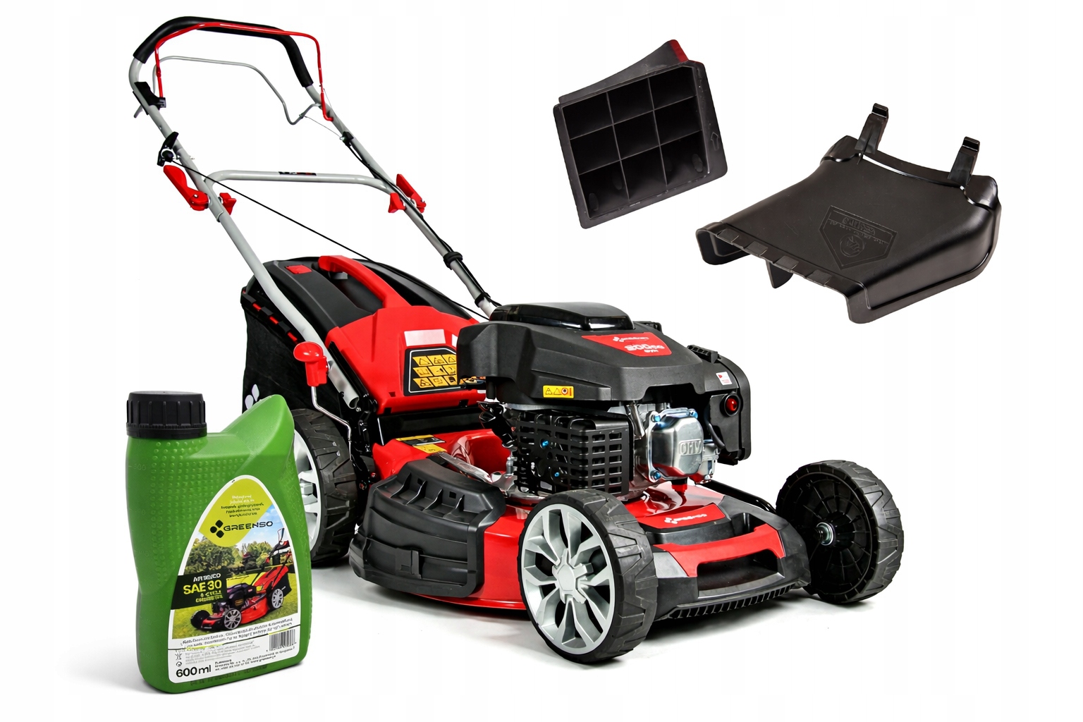 Benzínová kosačka na trávu s pohonom 5,2 HP, šírka 51 cm GREENSO KS51-G200N